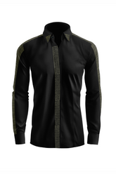 Golden Aura Elegance Men's Dress Shirt